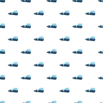 Ship wreck pattern on a white background Stock Illustration