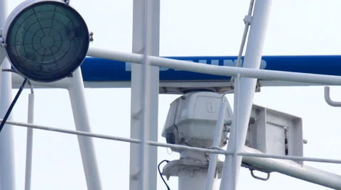 Shipborne radar rotates Stock Footage 49306082