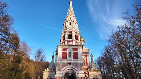 Shipka Monastery Holy Nativity in town of Shipka, Bulgaria Stock Footage 293567786