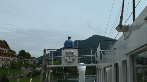 Shipmaster on the bridge Stock Footage 729213