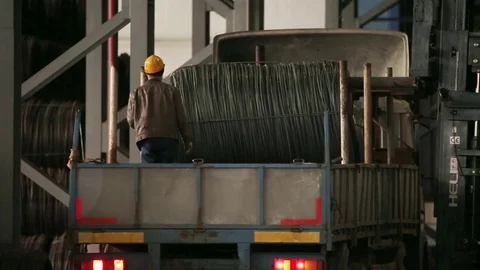 Shipment bundle iron Stock Footage 72714513