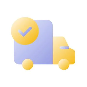 Shipment complete flat gradient two-color ui icon イラスト素材