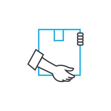 Shipment documents vector thin line stroke icon. Shipment documents outline イラスト素材