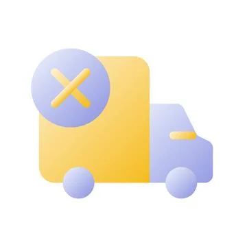 Shipment failed flat gradient two-color ui icon 스톡 일러스트