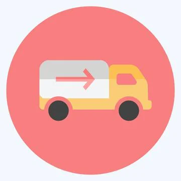 Shipment Icon in trendy flat style isolated on soft blue background Stock-Illustration