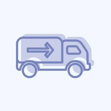Shipment Icon in trendy two tone style isolated on soft blue background Stock-Illustration