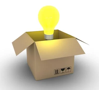 Shipment of an idea Stock Illustration