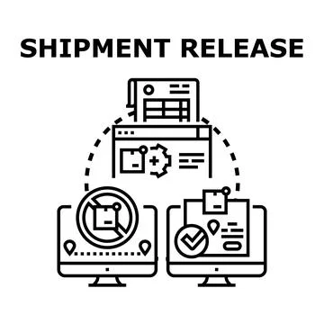 Shipment release process management for logistics operations Stock Illustration