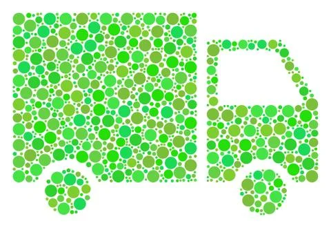 Shipment Van Mosaic of Dots Illustrazione stock