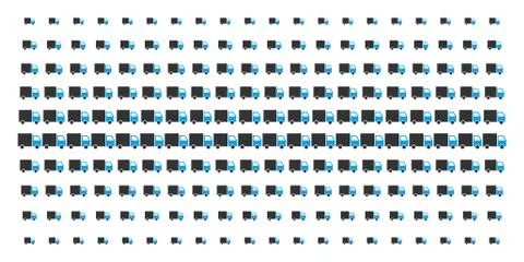 Shipment Van Shape Halftone Pattern Illustrazione stock