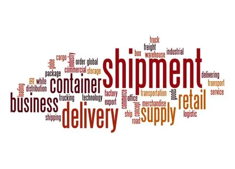 Shipment word cloud Stock Illustration