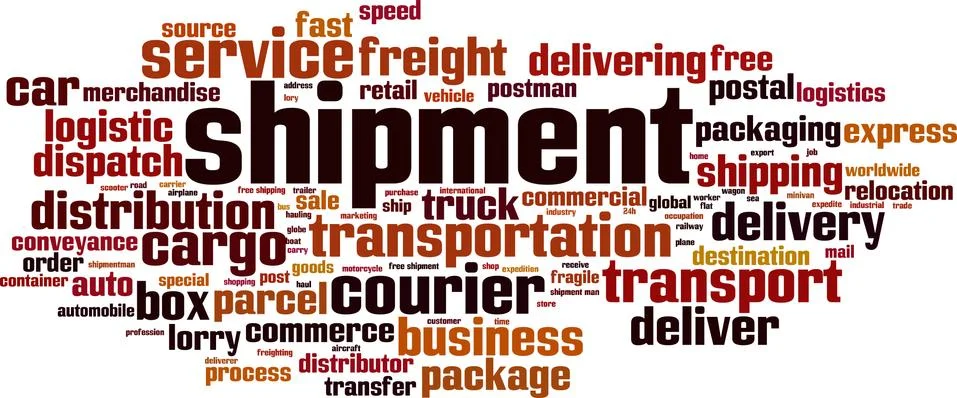 Shipment word cloud Stock Illustration