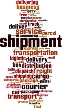 Shipment word cloud Stock Illustration