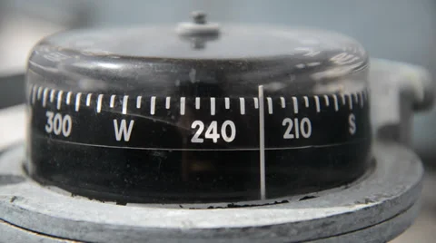 Ship/nautical compass on sailing boat Stock Footage 29464374