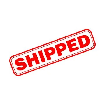 Shipped Letter Rubber Stamp Vector Design Template Stock Illustration