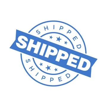Shipped Letter Rubber Stamp Vector Design Template Stock Illustration