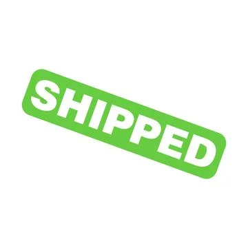 Shipped Letter Rubber Stamp Vector Design Template Stock Illustration