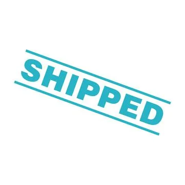 Shipped Letter Rubber Stamp Vector Design Template Stock Illustration