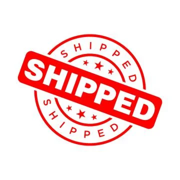 Shipped Letter Rubber Stamp Vector Design Template 스톡 일러스트