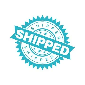 Shipped Letter Rubber Stamp Vector Design Template Illustrazione stock