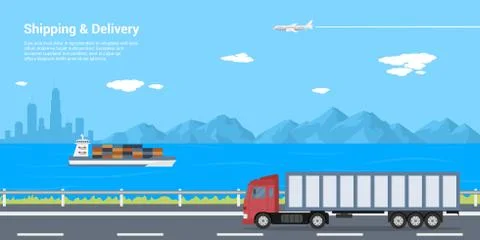 Shipping and delivery Stock Illustration