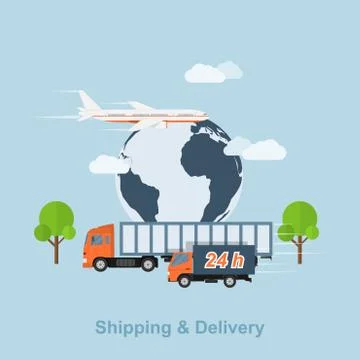 Shipping and delivery Illustrazione stock