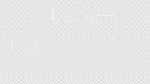 Shipping and Delivery Process Outline Motion Graphic with Alpha Channel 動画素材 333907523