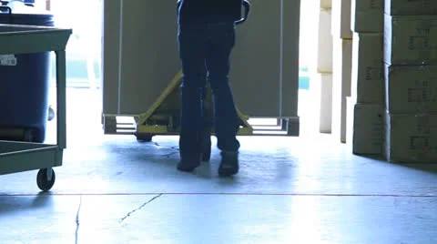 Shipping and receiving in a warehouse Stock Footage 24520213