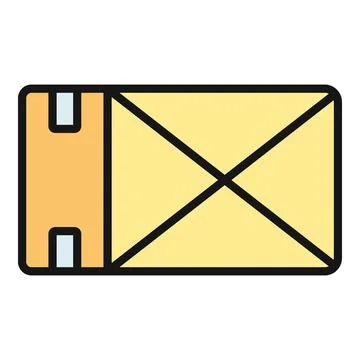 Shipping box and mail envelope delivery icon on white Stock Illustration
