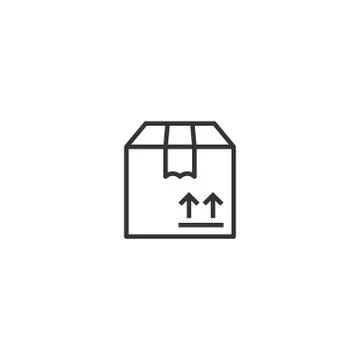 Shipping box icon in flat style. Container vector illustration on white isola Stock Illustration