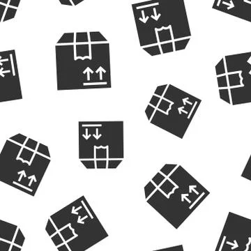 Shipping box icon in flat style. Container vector illustration on white isola Illustration