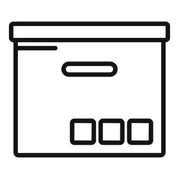 Shipping box icon outline vector. Delivery package Illustrazione stock