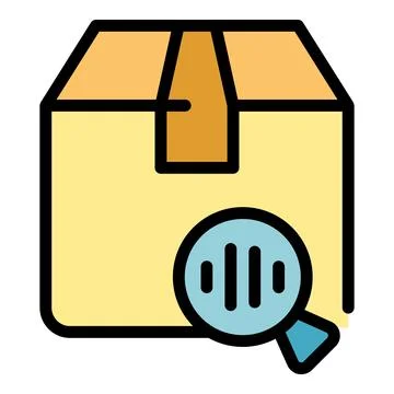 Shipping box icon vector flat 库存插图