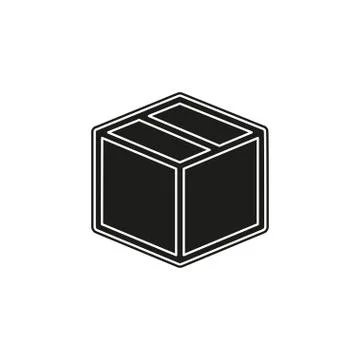 Shipping box icon, vector shipping box Stock Illustration