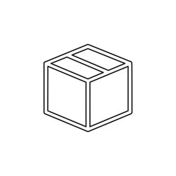 Shipping box icon, vector shipping box, storage Stock Illustration