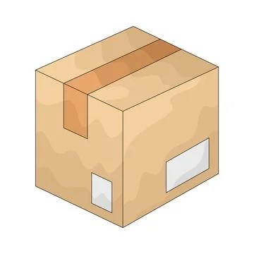 Shipping Box illustration Illustrazione stock