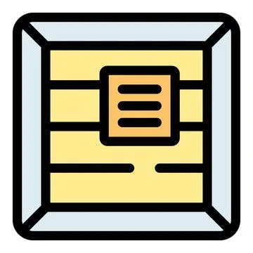 Shipping box with label displaying important information for delivery Stock Illustration