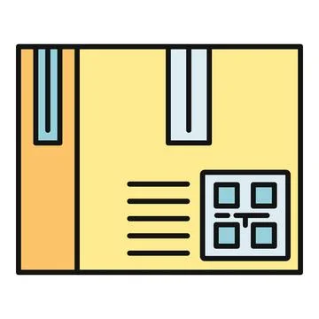 Shipping box with qr code for delivery tracking Stock-Illustration