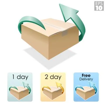 Shipping Box Return Package Stock-Illustration