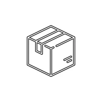 Shipping box vector icon Stock Illustration