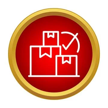 Shipping boxes on delivery logistics icon Illustrazione stock