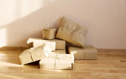 Shipping boxes Stock Photos