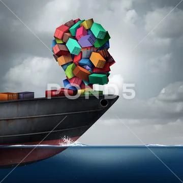 Shipping-Cargo-Concept Stock Illustration