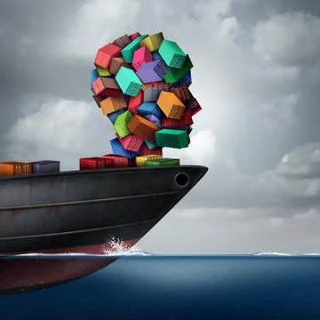 Shipping-Cargo-Concept 스톡 일러스트