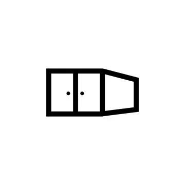 Shipping Cargo Container Flat Vector Icon Stock Illustration