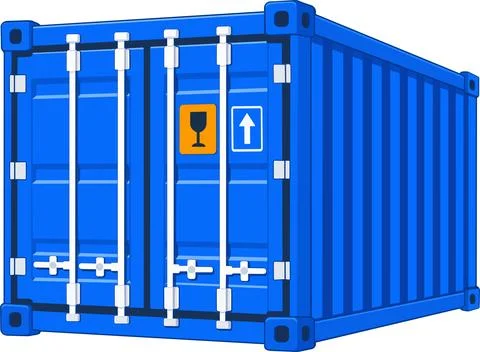 Shipping Cargo Container for Freight Logistics Stock Illustration