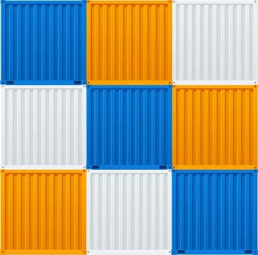 Shipping Cargo Containers Background Card Pattern. Vector Stock Illustration