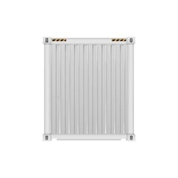 Shipping cargo containers with open, closed doors realistic set. Steel freight Stock Illustration