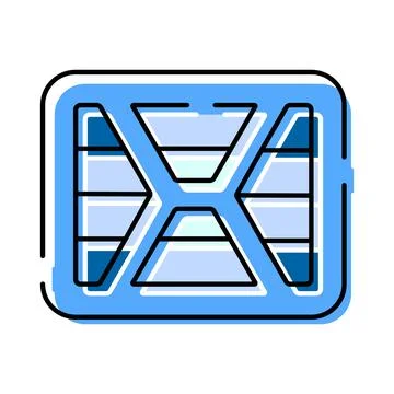 Shipping container blue cargo box icon Stockillustratie