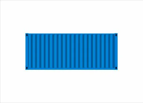 Shipping container, blue classic Stockillustratie